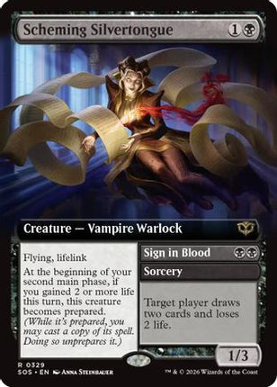 Scheming Silvertongue (Extended Art) [Secrets of Strixhaven] Foil