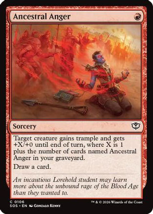 Ancestral Anger [Secrets of Strixhaven] Foil