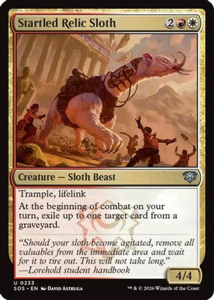 Startled Relic Sloth [Secrets of Strixhaven] Foil