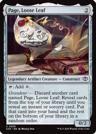 Page, Loose Leaf [Secrets of Strixhaven] Foil