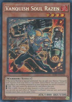Vanquish Soul Razen  [RA05-EN134] Secret Rare 1st Edition
