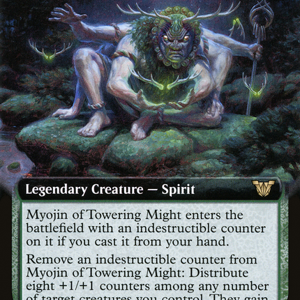 Myojin of Towering Might (Extended Art) [Neon Dynasty Commander]