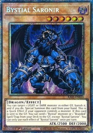 Bystial Saronir  [RA05-EN023] Starlight Rare 1st Edition