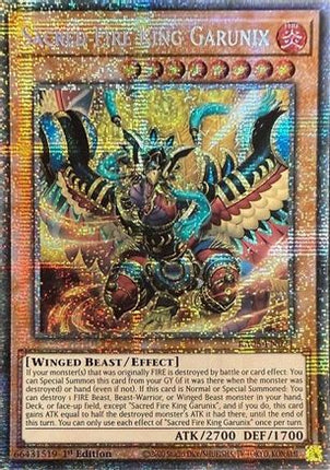 Sacred Fire King Garunix  [RA05-EN031] Starlight Rare 1st Edition