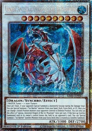 Lancea, Ancestral Dragon of the Ice Mountain  [RA05-EN045] Starlight Rare 1st Edition