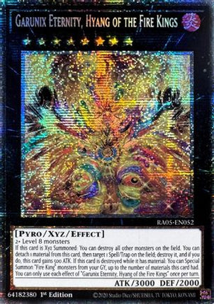 Garunix Eternity, Hyang of the Fire Kings  [RA05-EN052] Starlight Rare 1st Edition