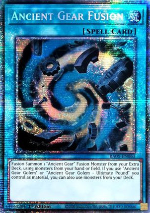 Ancient Gear Fusion  [RA05-EN063] Starlight Rare 1st Edition