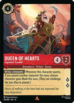 Queen of Hearts - Impatient Traveler (122/204) - Wilds Unknown Cold Foil