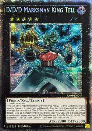 D/D/D Marksman King Tell  [RA05-EN047] Starlight Rare 1st Edition