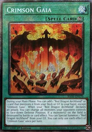 Crimson Gaia  [RA05-EN070] Starlight Rare 1st Edition