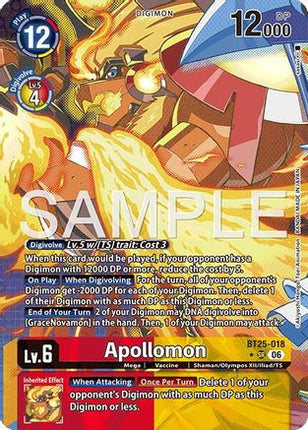 Apollomon (Alternate Art) [BT25-018] [Dual Revolution] Foil
