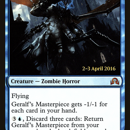 Geralf's Masterpiece [Shadows over Innistrad Promos] Prerelease Foil