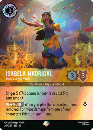 Isabela Madrigal - Such a Lovely Voice (Epic) (207/204) - Wilds Unknown Holofoil