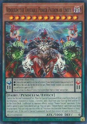 Vidolium the Unstable Power Patron of Unity [BLZD-EN010] Super Rare 1st Edition