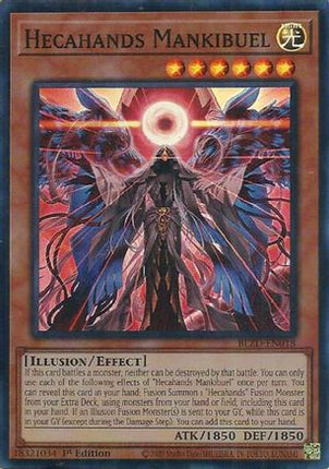 Hecahands Mankibuel [BLZD-EN018] Super Rare 1st Edition