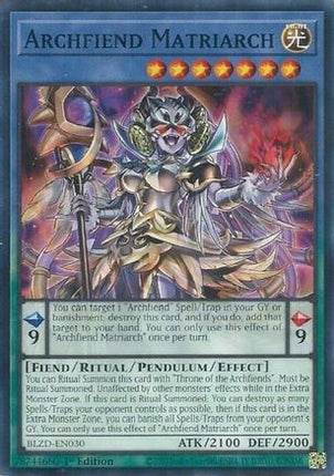 Archfiend Matriarch [BLZD-EN030] Common / Short Print 1st Edition
