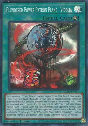 Plundered Power Patron Plane - Vidolia [BLZD-EN057] Super Rare 1st Edition