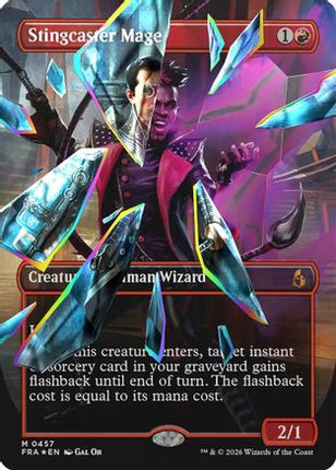 Stingcaster Mage (Borderless) (Facet Foil) [Reality Fracture] Foil