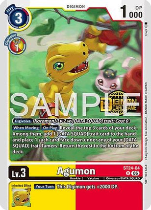Agumon (Welcome Tamers Pack Vol.2) [ST24-04] [Starter Deck 24: Data Squad Release Event Cards] Foil