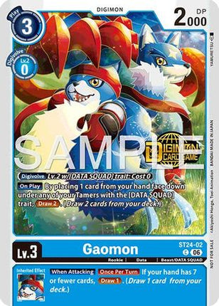 Gaomon (Welcome Tamers Pack Vol.2) [ST24-02] [Starter Deck 24: Data Squad Release Event Cards] Foil