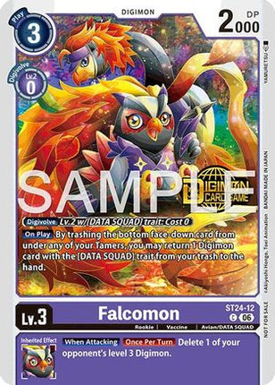 Falcomon (Welcome Tamers Pack Vol.2) [ST24-12] [Starter Deck 24: Data Squad Release Event Cards] Foil