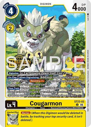 Cougarmon (Welcome Tamers Pack Vol.2) [ST23-03] [Starter Deck 23: Beatbreak Release Event Cards] Foil