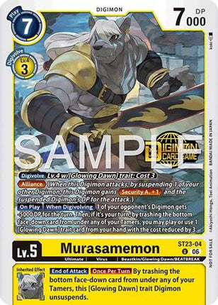 Murasamemon (Welcome Tamers Pack Vol.2) [ST23-04] [Starter Deck 23: Beatbreak Release Event Cards] Foil
