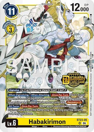 Habakirimon (Welcome Tamers Pack Vol.2) [ST23-05] [Starter Deck 23: Beatbreak Release Event Cards] Foil