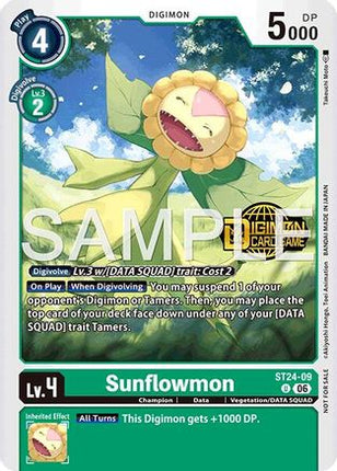 Sunflowmon (Welcome Tamers Pack Vol.2) [ST24-09] [Starter Deck 24: Data Squad Release Event Cards] Foil