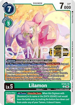 Lilamon (Welcome Tamers Pack Vol.2) [ST24-10] [Starter Deck 24: Data Squad Release Event Cards] Foil