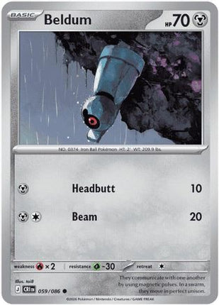 Beldum - 59/null [ME04: Chaos Rising] Reverse Holofoil