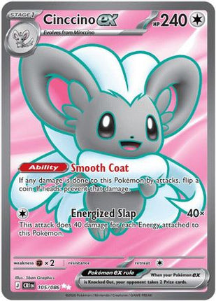 Cinccino ex - 105/086 [ME04: Chaos Rising] Holofoil