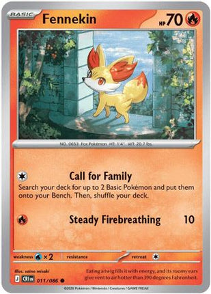 Fennekin - 11/null [ME04: Chaos Rising] Reverse Holofoil