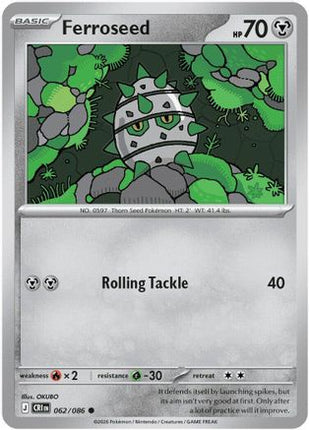 Ferroseed - 62/null [ME04: Chaos Rising] Reverse Holofoil