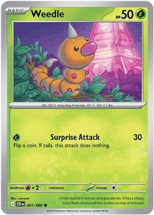 Weedle - 1/null [ME04: Chaos Rising] Reverse Holofoil