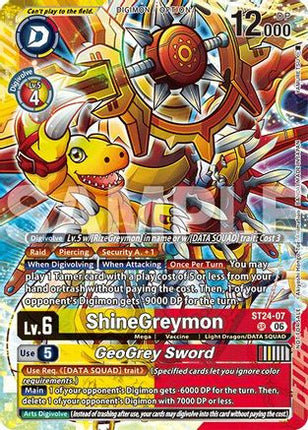 ShineGreymon // GeoGrey Sword (Dual Revolution Release Event Participant) [ST24-07] [Dual Revolution Release Event Cards]
