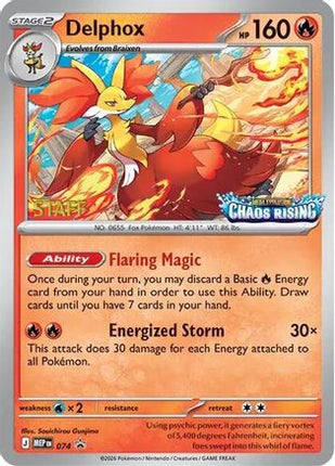 Delphox - 074 [Staff] - 74/null [ME: Mega Evolution Promo] Holofoil