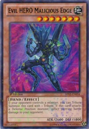 Evil HERO Malicious Edge (Mosaic Rare)  [BP02-EN054] 1st Edition