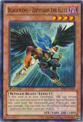 Blackwing - Zephyros the Elite (Mosaic Rare)  [BP02-EN098] 1st Edition