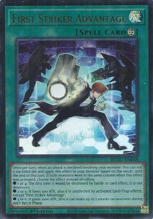 First Striker Advantage (Ultra Rare) [BLGG-EN048] 1st Edition