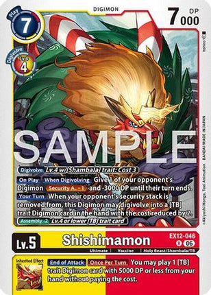 Shishimamon [EX12-011] [Digital World Shambala] Foil