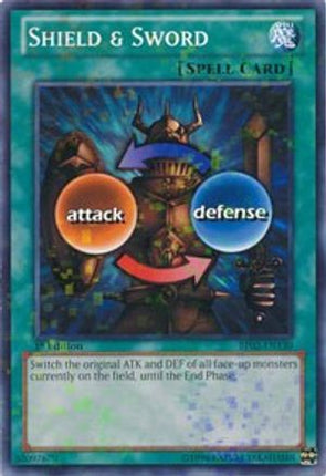 Shield & Sword (Mosaic Rare)  [BP02-EN130] 1st Edition
