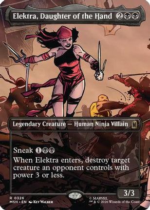 Elektra, Daughter of the Hand (Borderless) (326) [Marvel Super Heroes] Foil