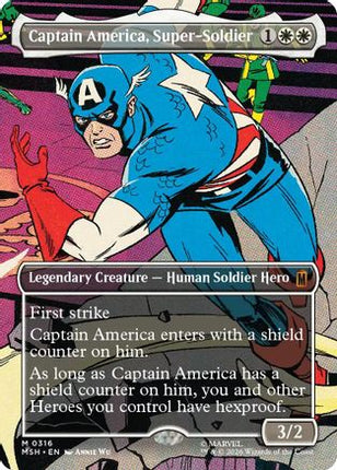 Captain America, Super-Soldier (Borderless) (0316) (316) [Marvel Super Heroes] Foil
