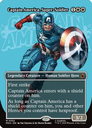 Captain America, Super-Soldier (Borderless) (0352) (352) [Marvel Super Heroes] Foil