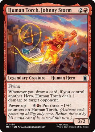 Human Torch, Johnny Storm (136) [Marvel Super Heroes] Foil