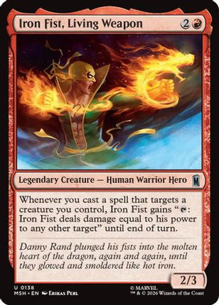 Iron Fist, Living Weapon (138) [Marvel Super Heroes] Foil