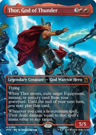 Thor, God of Thunder (Borderless) (0338) (338) [Marvel Super Heroes] Foil