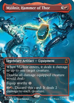 Mjolnir, Hammer of Thor (Borderless) (0339) (339) [Marvel Super Heroes] Foil