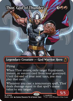 Thor, God of Thunder (Borderless) (0369) (369) [Marvel Super Heroes] Foil